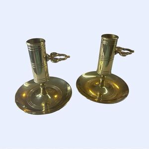 Pair of 4 1/2 “ tall Baldwin Brass candlesticks